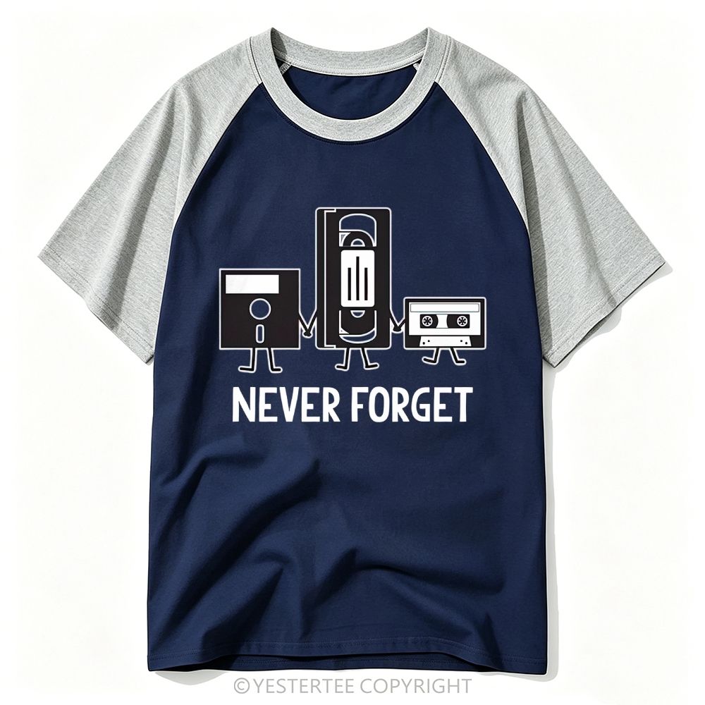 Cartoon Anthropomorphic Floppy Disk VHS Cassette Hand Holding Baseball T-shirt 
