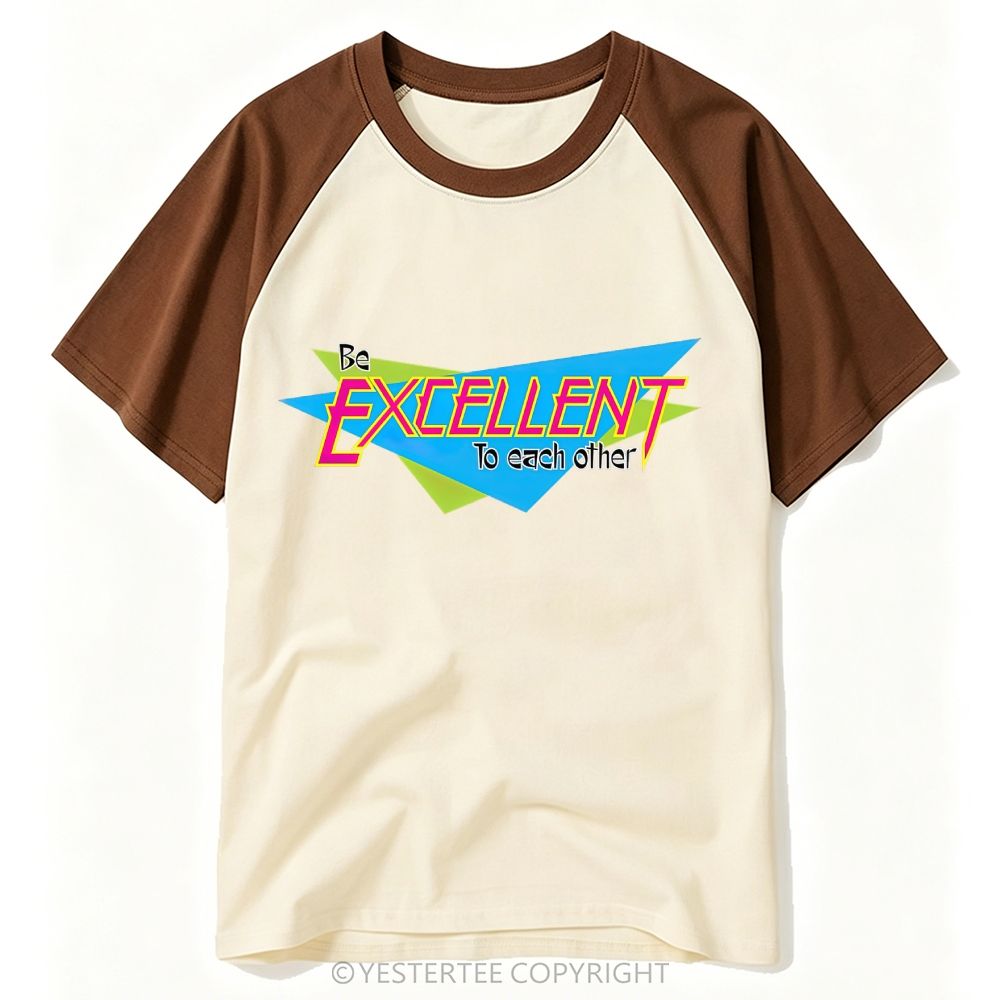 80s Neon Geometric Retro Positive Slogan Baseball T-shirt