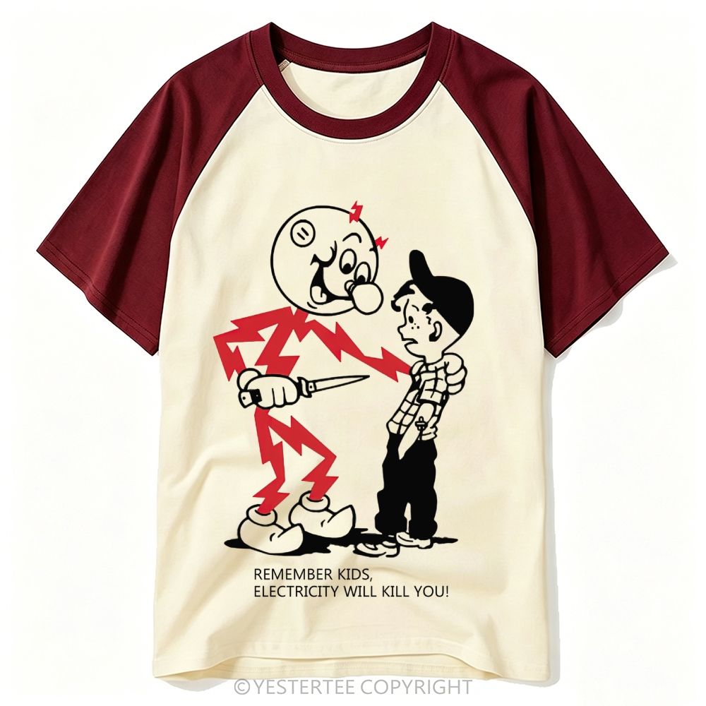 Funny Old School Comic Art Baseball T-shirt 
