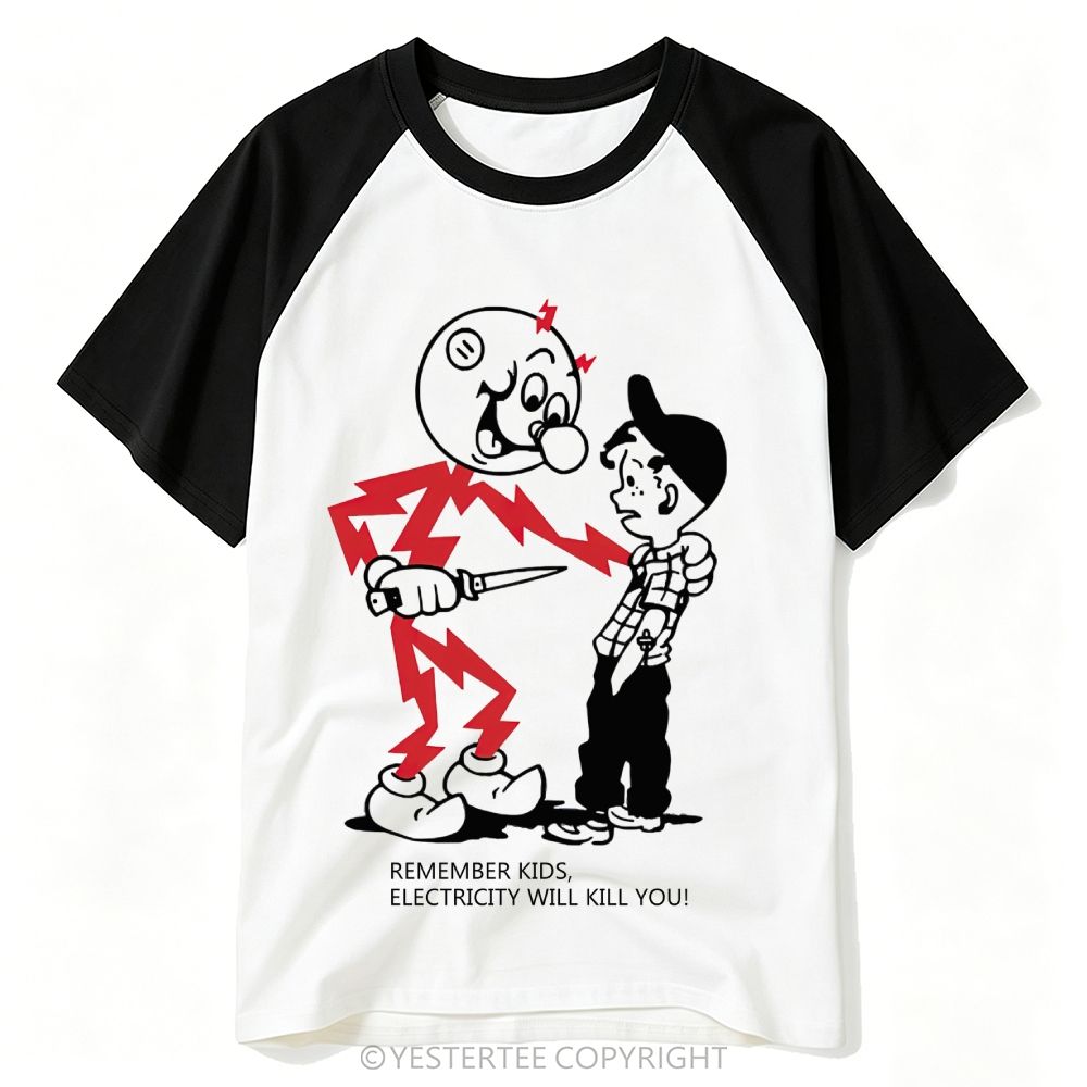 Funny Old School Comic Art Baseball T-shirt 