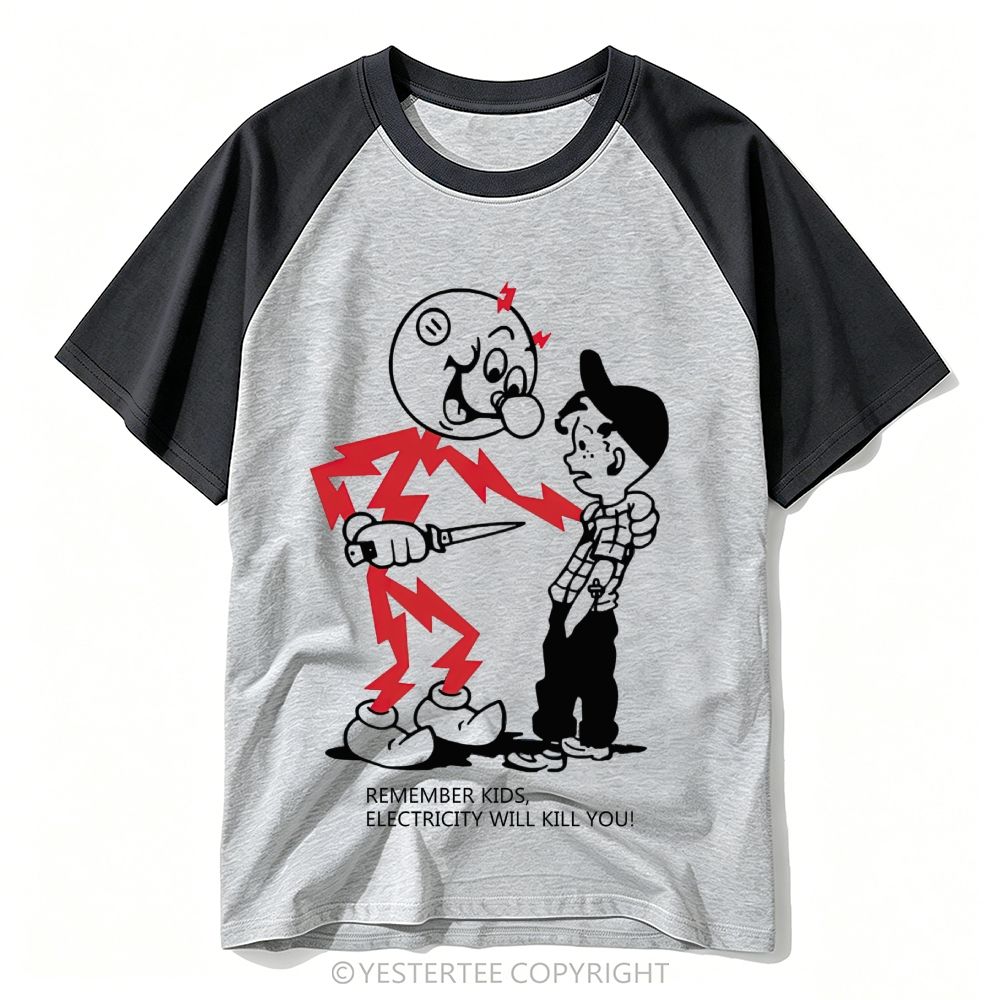 Funny Old School Comic Art Baseball T-shirt 