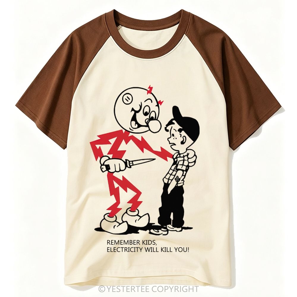 Funny Old School Comic Art Baseball T-shirt 