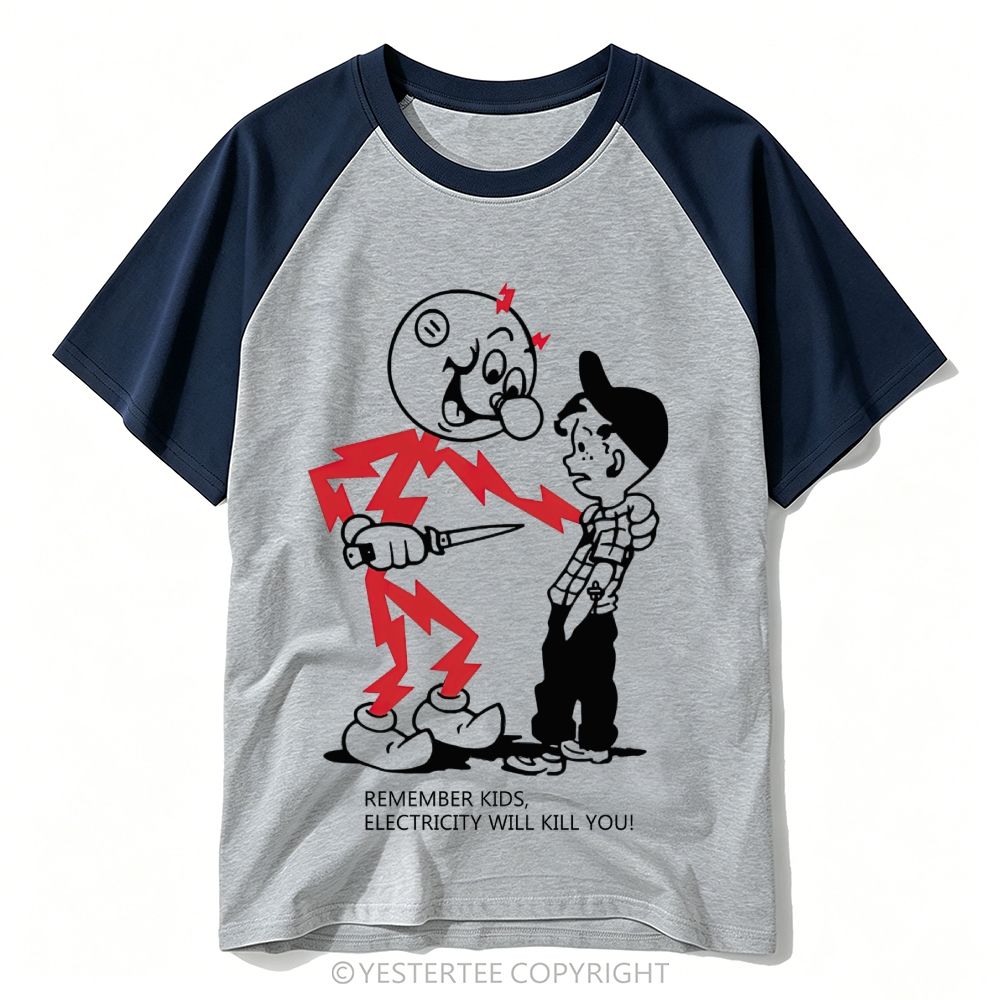Funny Old School Comic Art Baseball T-shirt 
