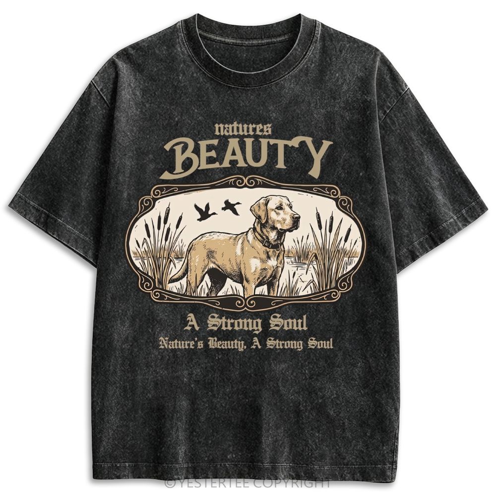 Wetland Labrador Duck Hunting Nature Quote Retro Washed T-shirt