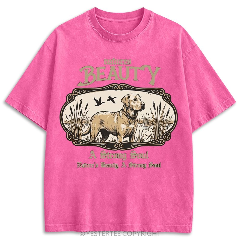 Wetland Labrador Duck Hunting Nature Quote Retro Washed T-shirt