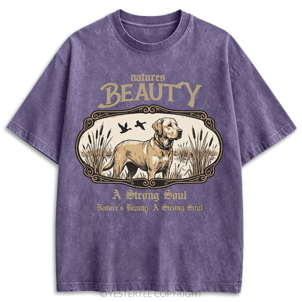 Wetland Labrador Duck Hunting Nature Quote Retro Washed T-shirt