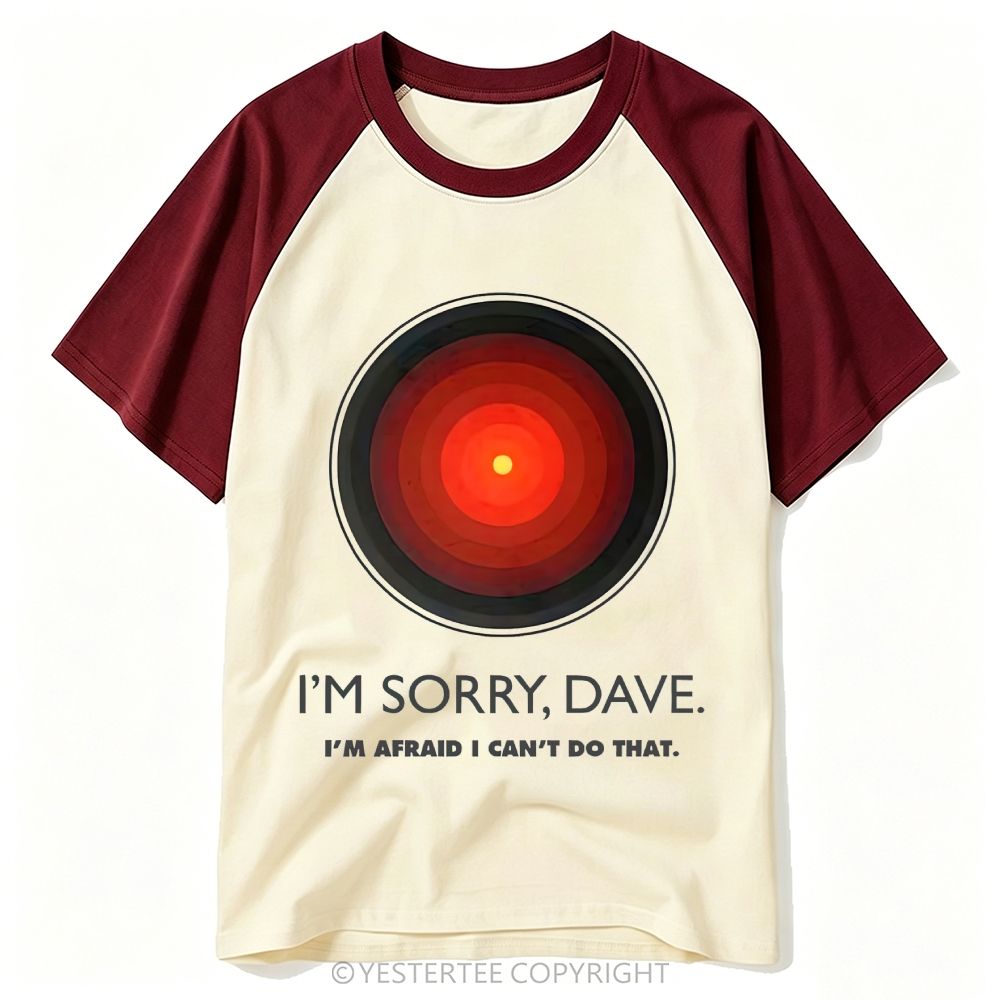 Retro Red Concentric Circle Optical Graphic Baseball T-shirt 