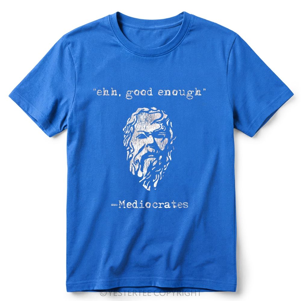 Philosopher Bust Funny Pun Quote Graphic Retro Cotton T-Shirt 