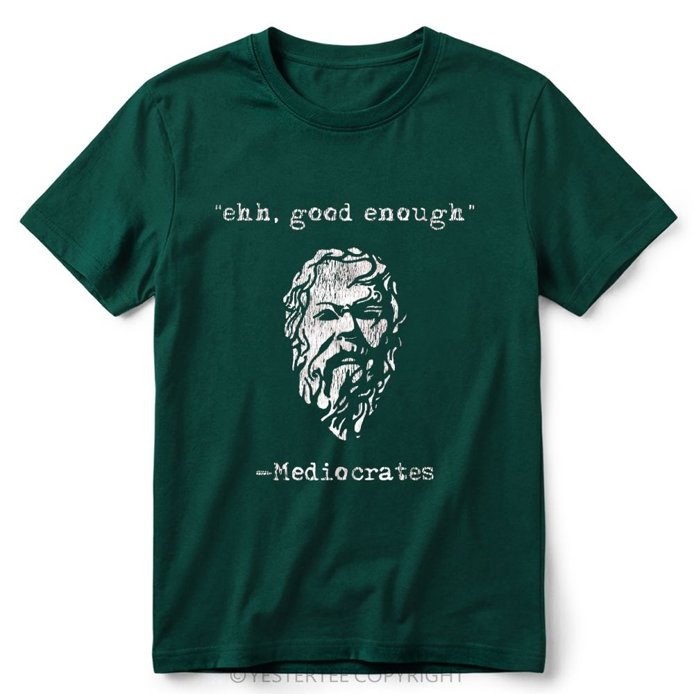Philosopher Bust Funny Pun Quote Graphic Retro Cotton T-Shirt 