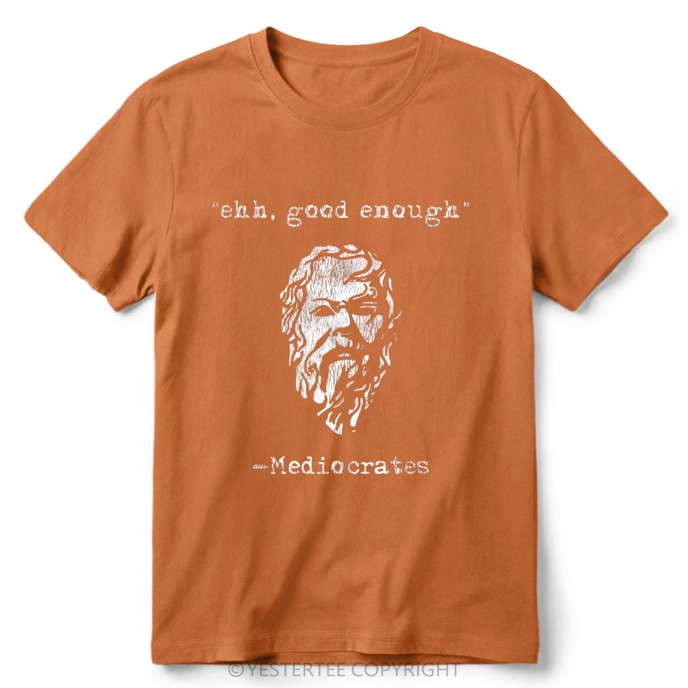 Philosopher Bust Funny Pun Quote Graphic Retro Cotton T-Shirt 