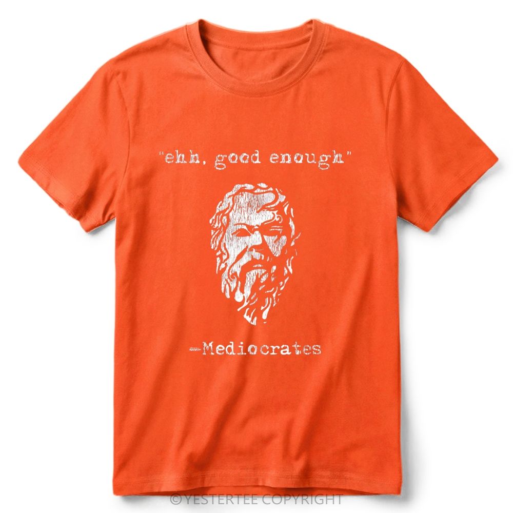 Philosopher Bust Funny Pun Quote Graphic Retro Cotton T-Shirt 