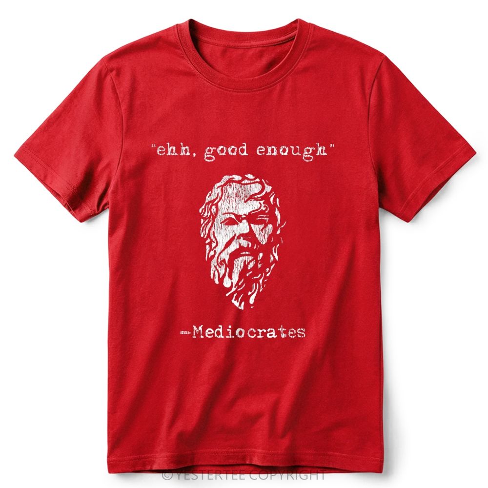Philosopher Bust Funny Pun Quote Graphic Retro Cotton T-Shirt 