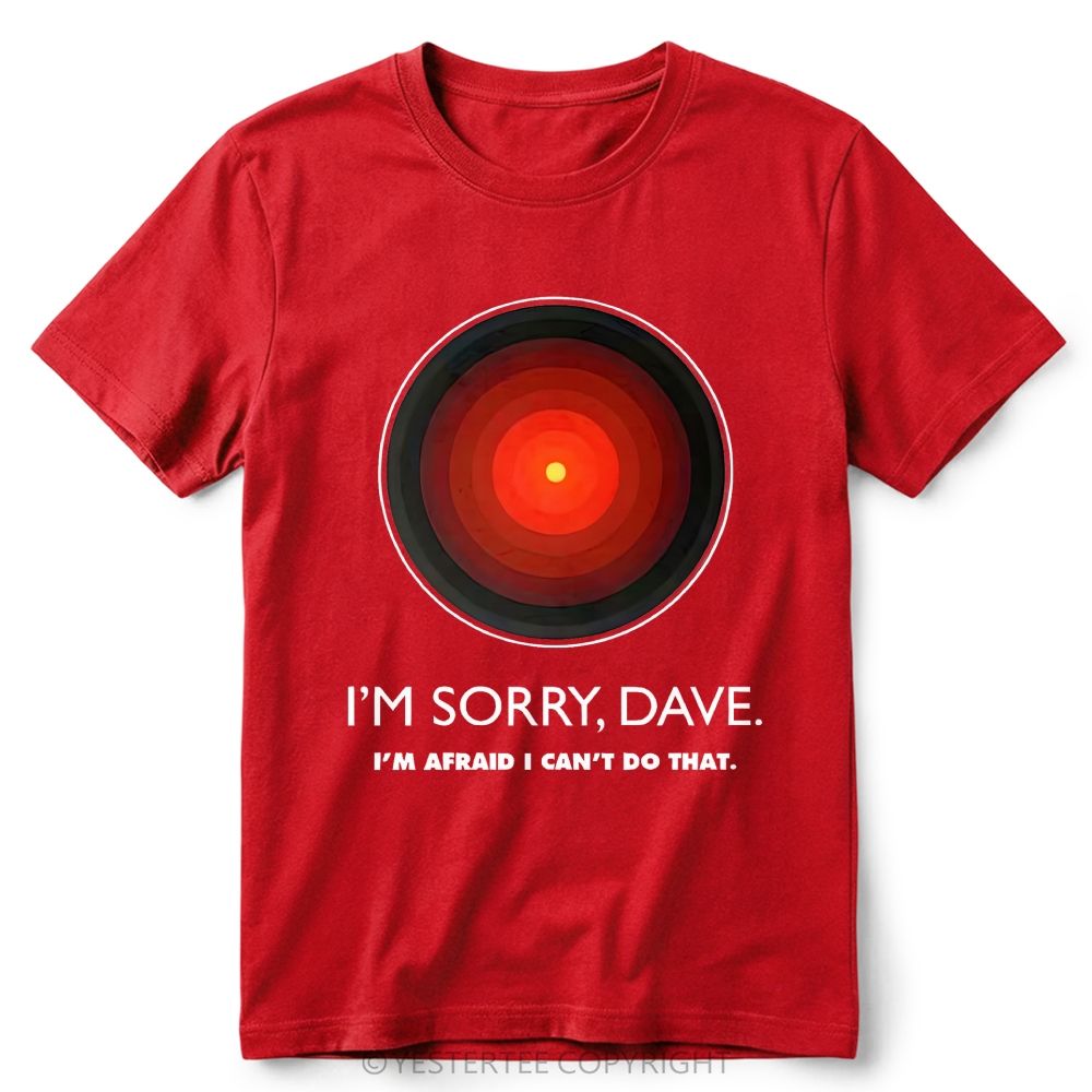 Retro Red Concentric Circle Optical Graphic Cotton T-Shirt