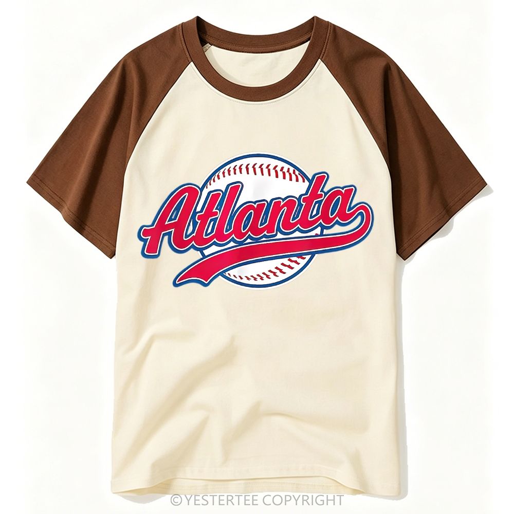 Yestertee Watercolor Yosemite Mountain Bear Deer Wildlife Baseball T-shirt
