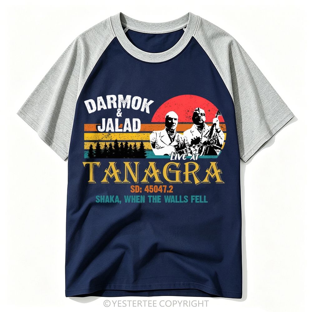 Star Trek Darmok & Jalad Retro Sunset Band Concert Baseball T-shirt