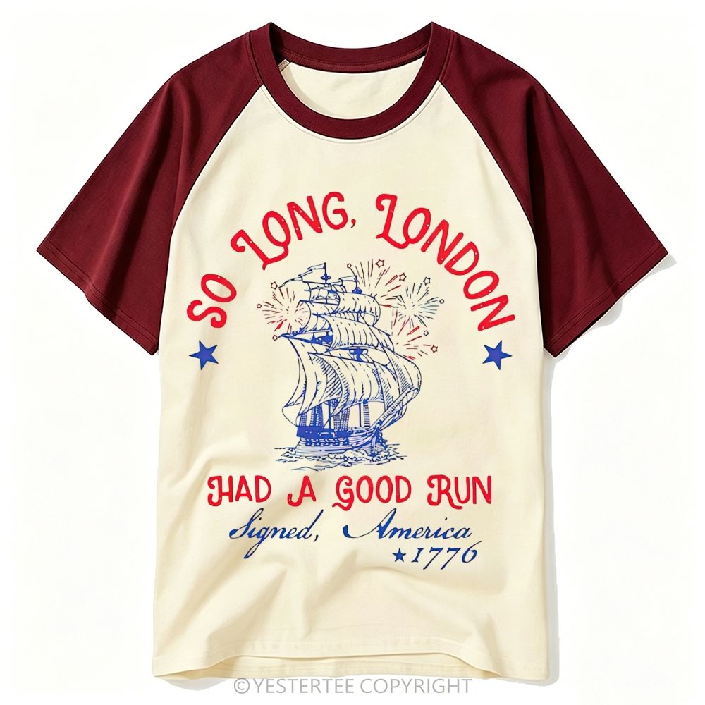 1776 Independence Day Patriotic Tall Ship Fireworks Baseball T-shirt