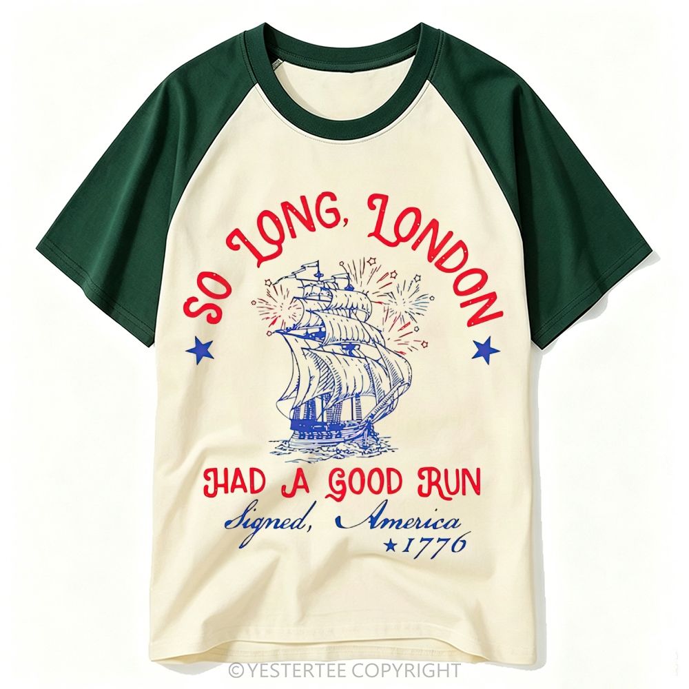 1776 Independence Day Patriotic Tall Ship Fireworks Baseball T-shirt