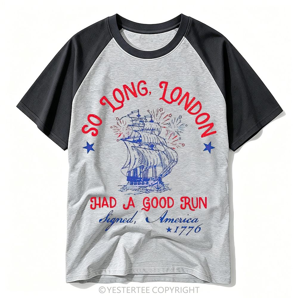 1776 Independence Day Patriotic Tall Ship Fireworks Baseball T-shirt