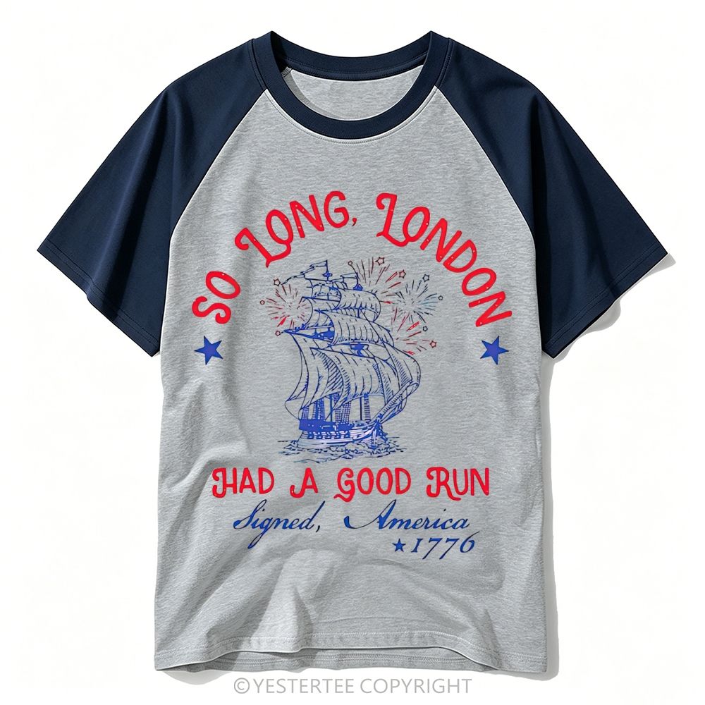 1776 Independence Day Patriotic Tall Ship Fireworks Baseball T-shirt