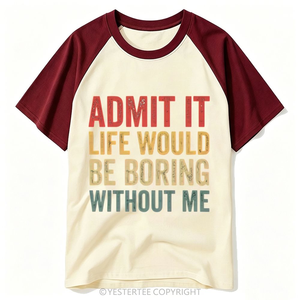 Yestertee Multi Color Block Sassy Self Love Quote Baseball T-shirt 