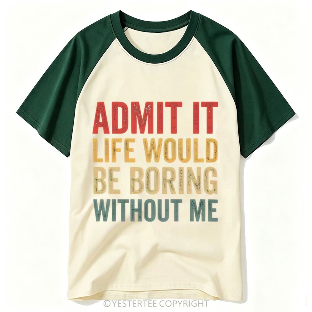 Yestertee Multi Color Block Sassy Self Love Quote Baseball T-shirt 