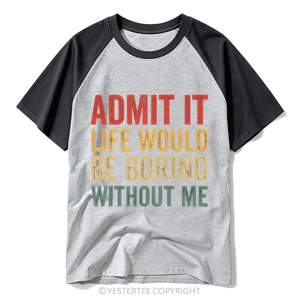 Yestertee Multi Color Block Sassy Self Love Quote Baseball T-shirt 