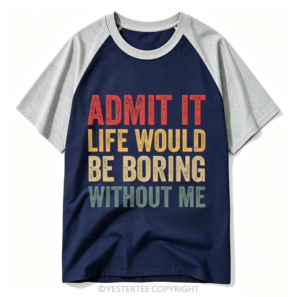 Yestertee Multi Color Block Sassy Self Love Quote Baseball T-shirt 