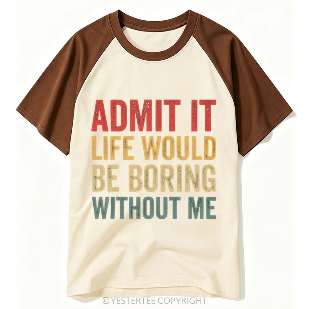 Yestertee Multi Color Block Sassy Self Love Quote Baseball T-shirt 