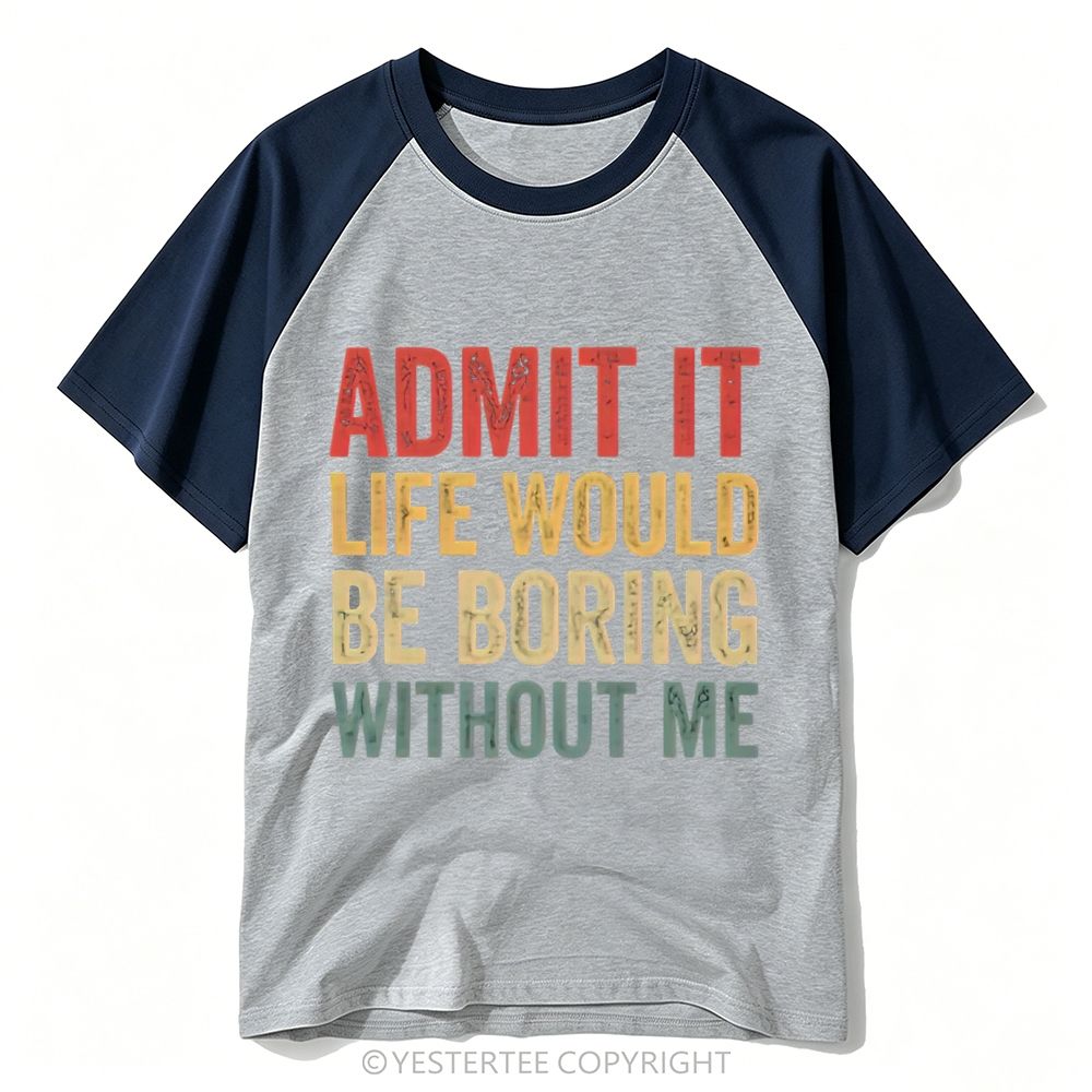 Yestertee Multi Color Block Sassy Self Love Quote Baseball T-shirt 