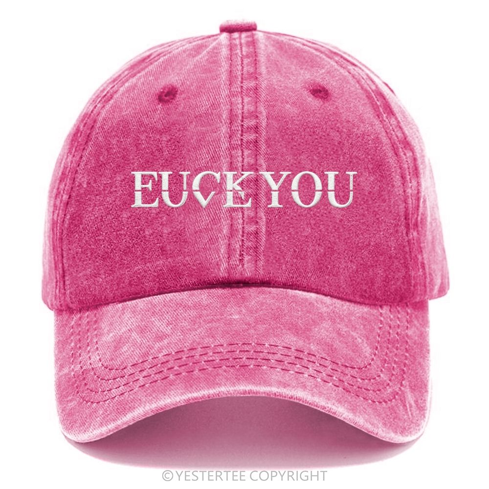 Yestertee Embroidered Fuck:Love You Washed Cap 