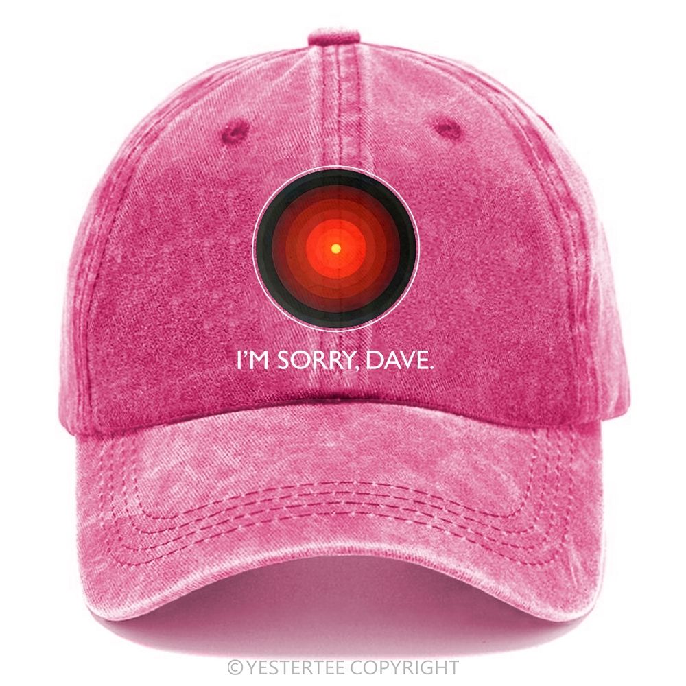 Yestertee Retro Sci-Fi Red Lens Graphic Washed Cap