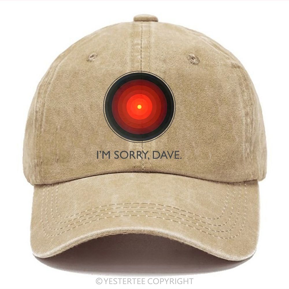 Yestertee Retro Sci-Fi Red Lens Graphic Washed Cap