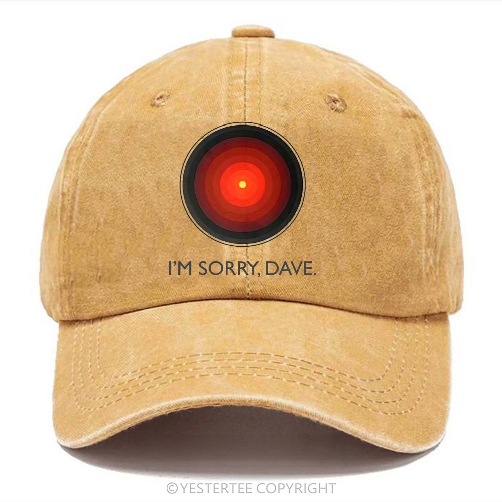 Yestertee Retro Sci-Fi Red Lens Graphic Washed Cap
