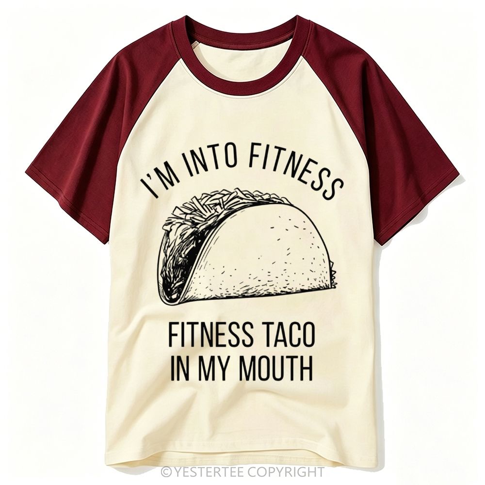 Yestertee Funny Food Pun Taco Fitness Humor Baseball T-shirt