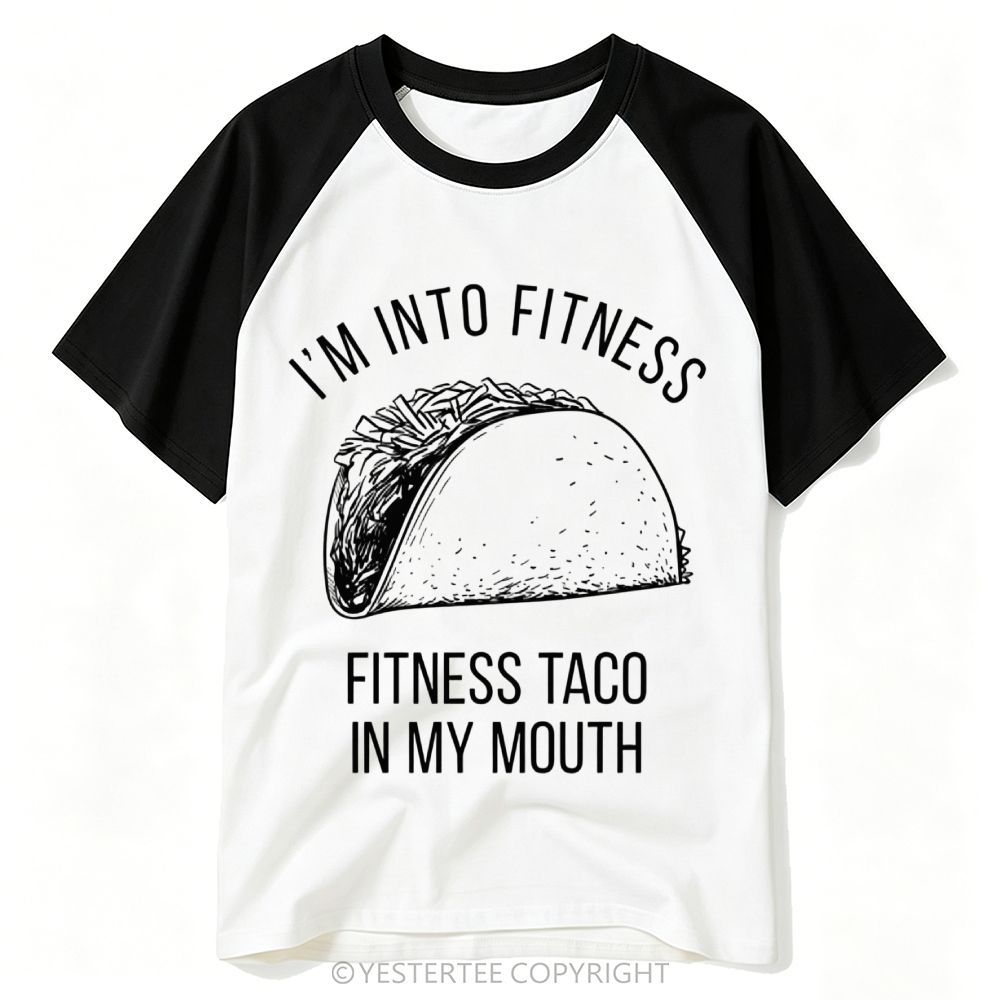Yestertee Funny Food Pun Taco Fitness Humor Baseball T-shirt