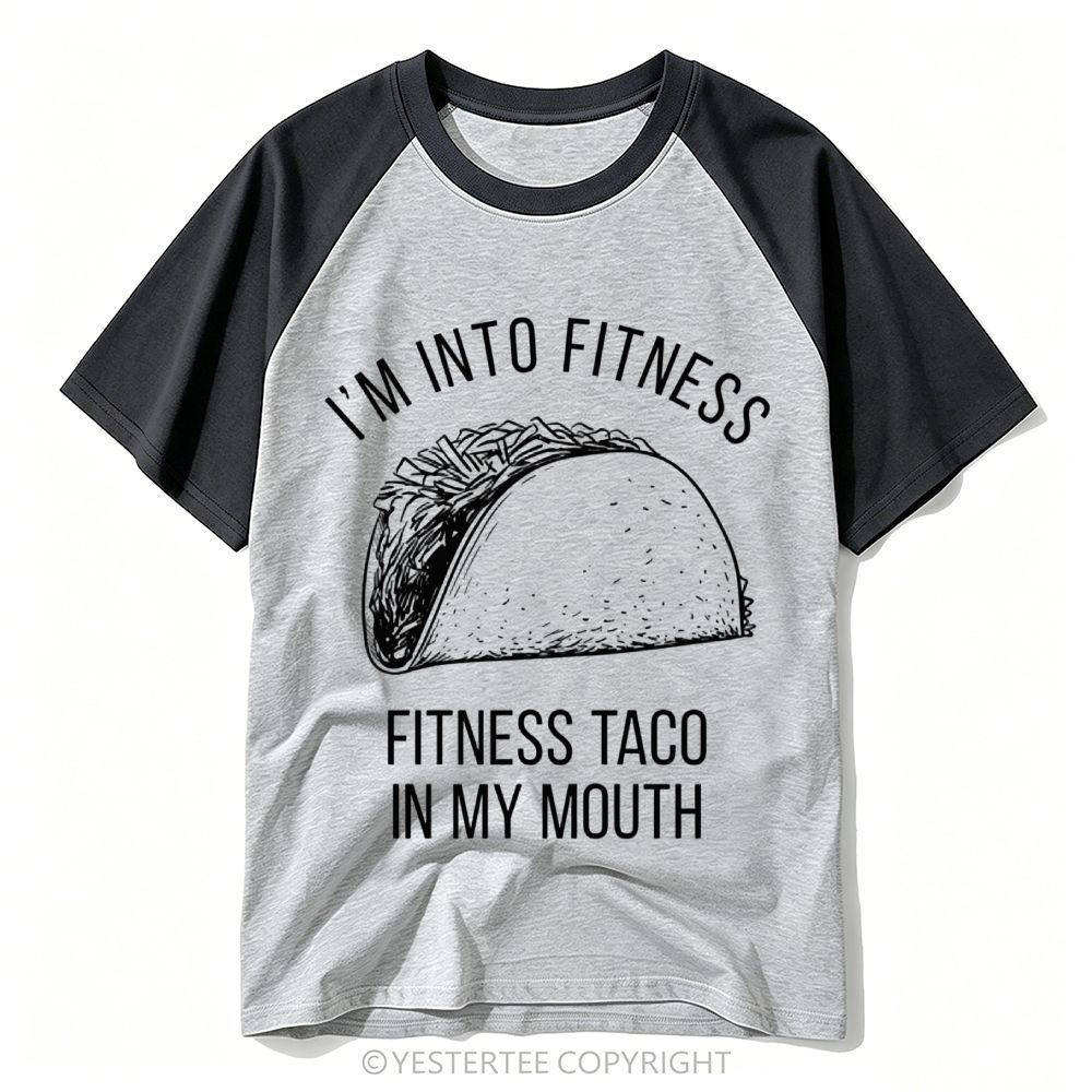Yestertee Funny Food Pun Taco Fitness Humor Baseball T-shirt