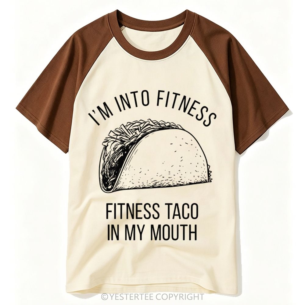 Yestertee Funny Food Pun Taco Fitness Humor Baseball T-shirt