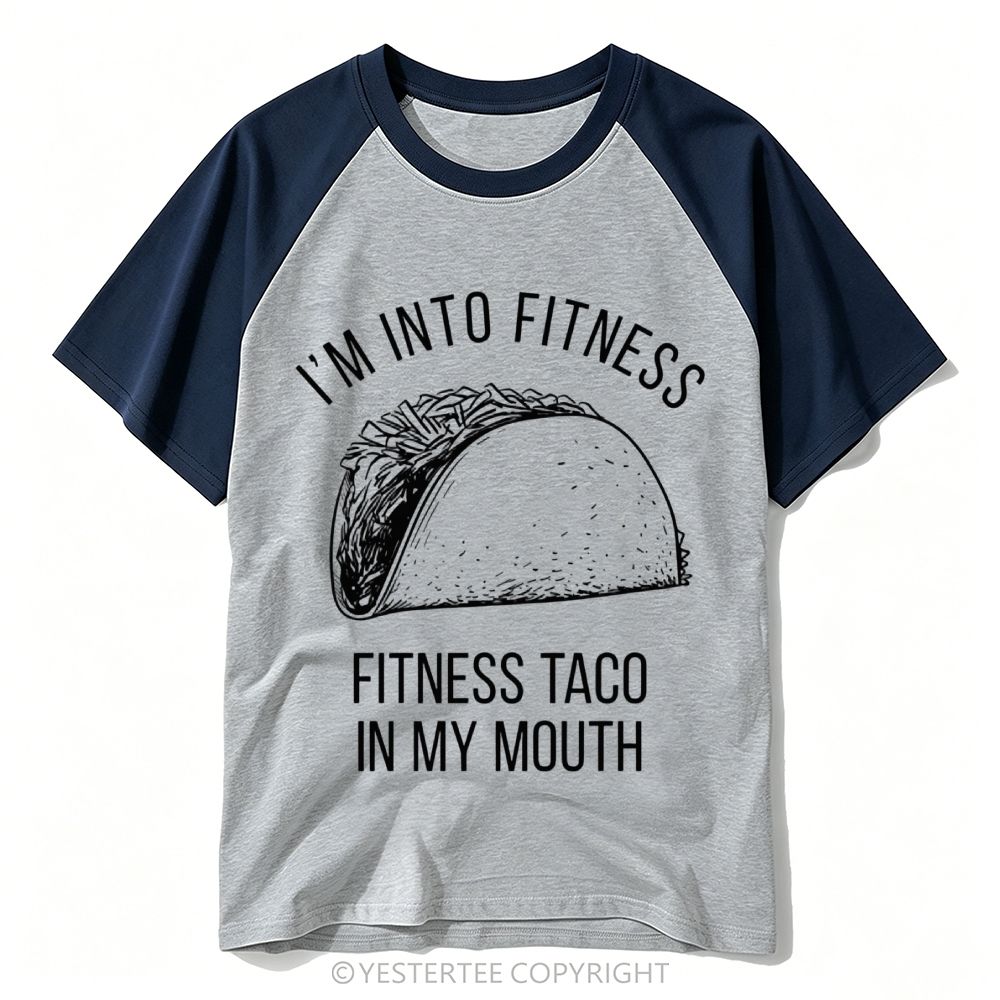 Yestertee Funny Food Pun Taco Fitness Humor Baseball T-shirt