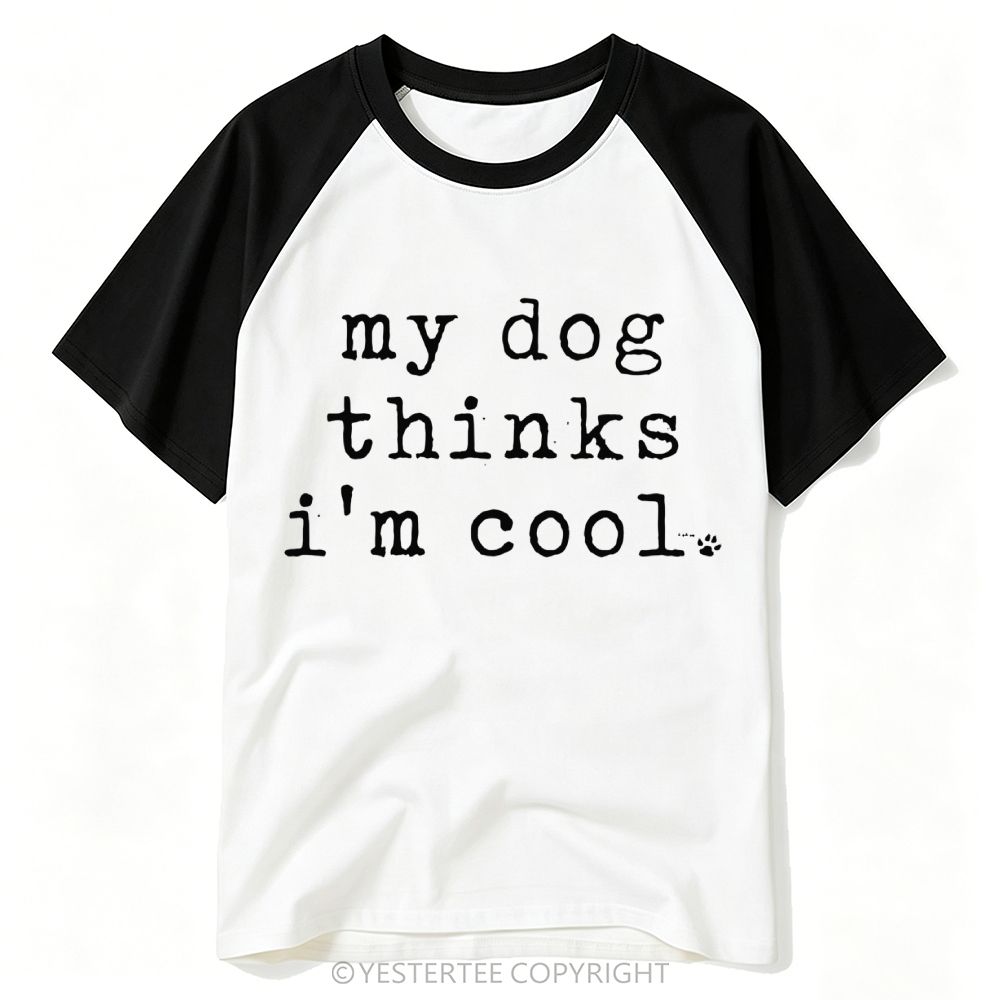 Yestertee Typewriter Font Dog Lover Cute Paw Print Funny Quote Baseball T-shirt