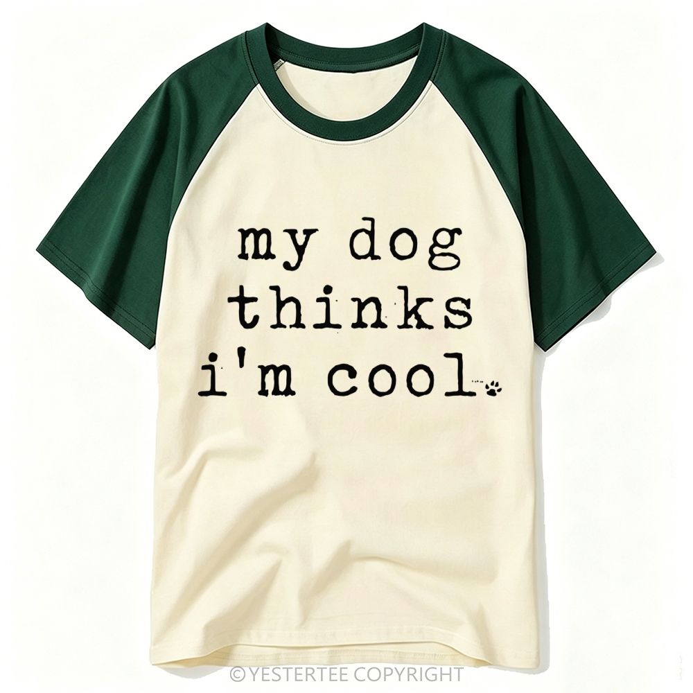Yestertee Typewriter Font Dog Lover Cute Paw Print Funny Quote Baseball T-shirt
