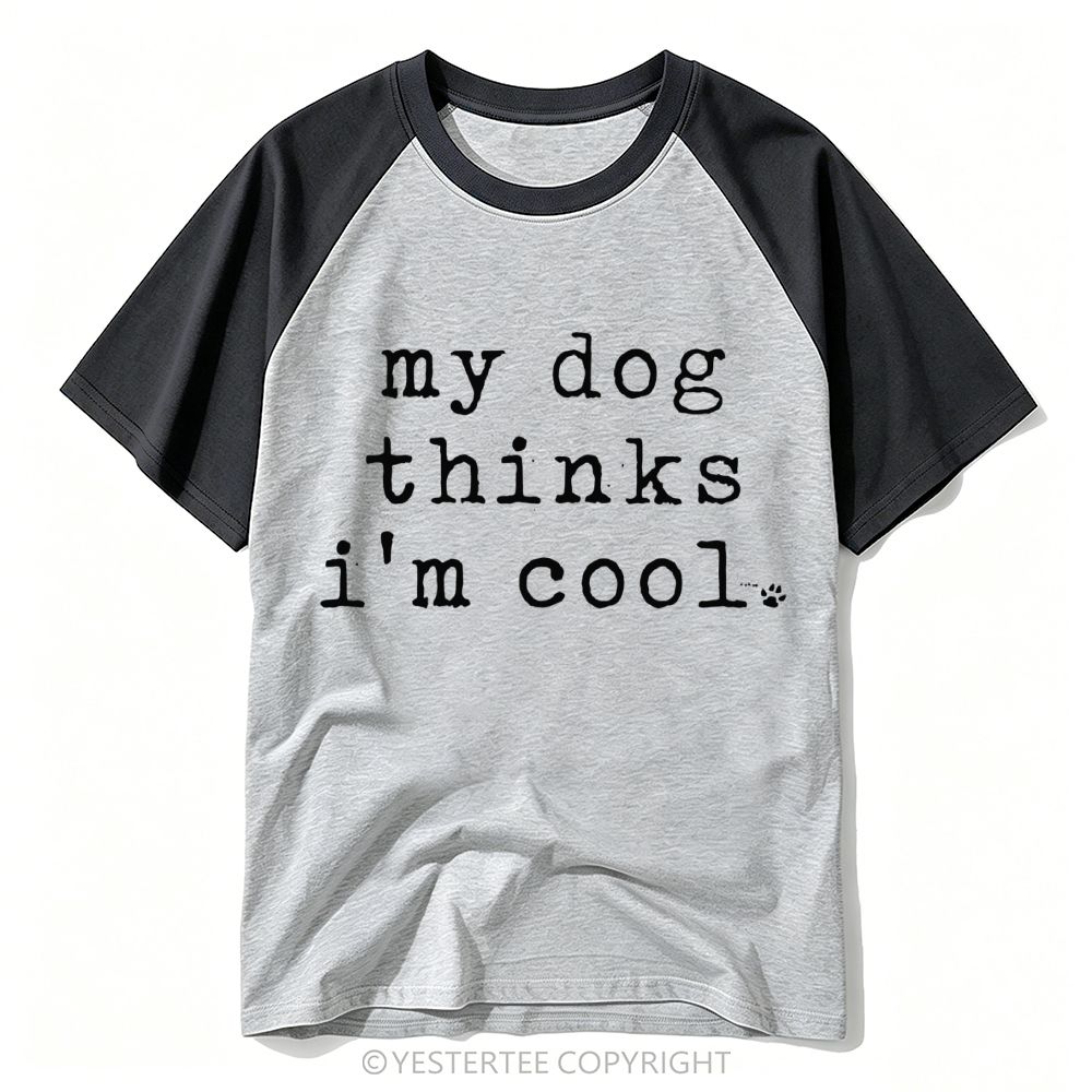 Yestertee Typewriter Font Dog Lover Cute Paw Print Funny Quote Baseball T-shirt