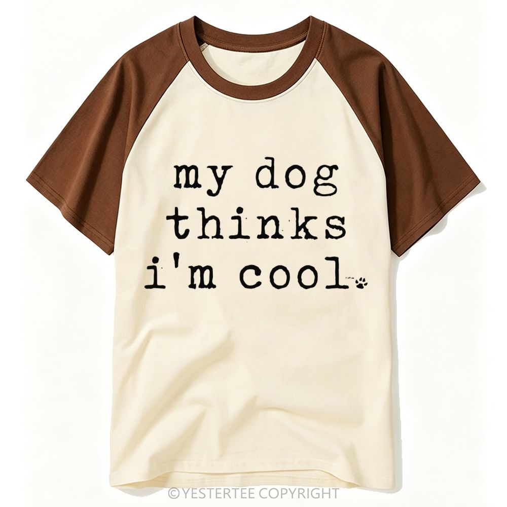 Yestertee Typewriter Font Dog Lover Cute Paw Print Funny Quote Baseball T-shirt