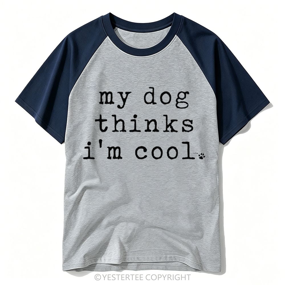 Yestertee Typewriter Font Dog Lover Cute Paw Print Funny Quote Baseball T-shirt