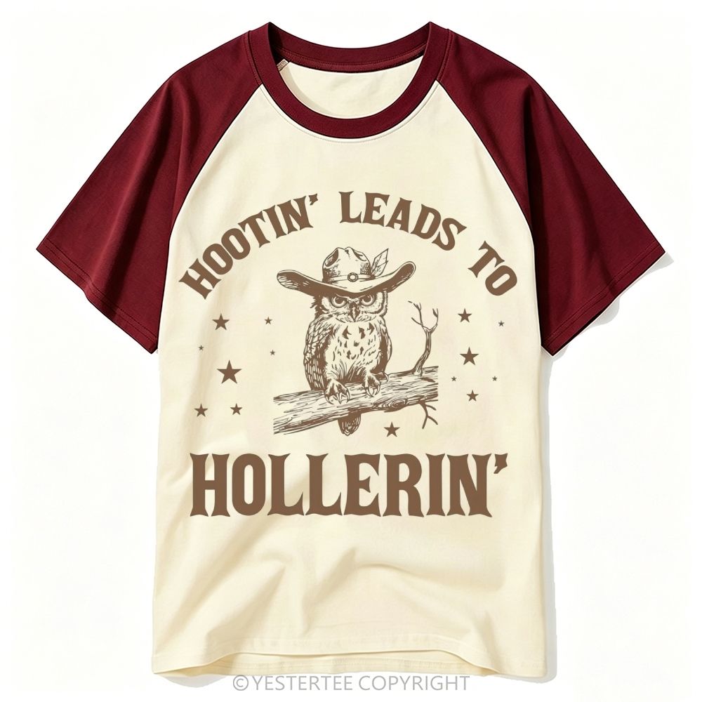 Cowboy Owl Hootin Leads To Hollerin Baseball T-shirt