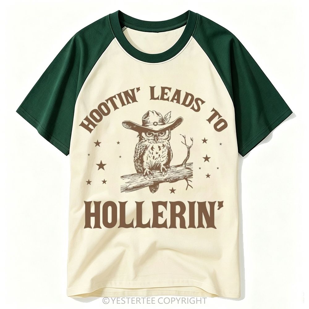 Cowboy Owl Hootin Leads To Hollerin Baseball T-shirt