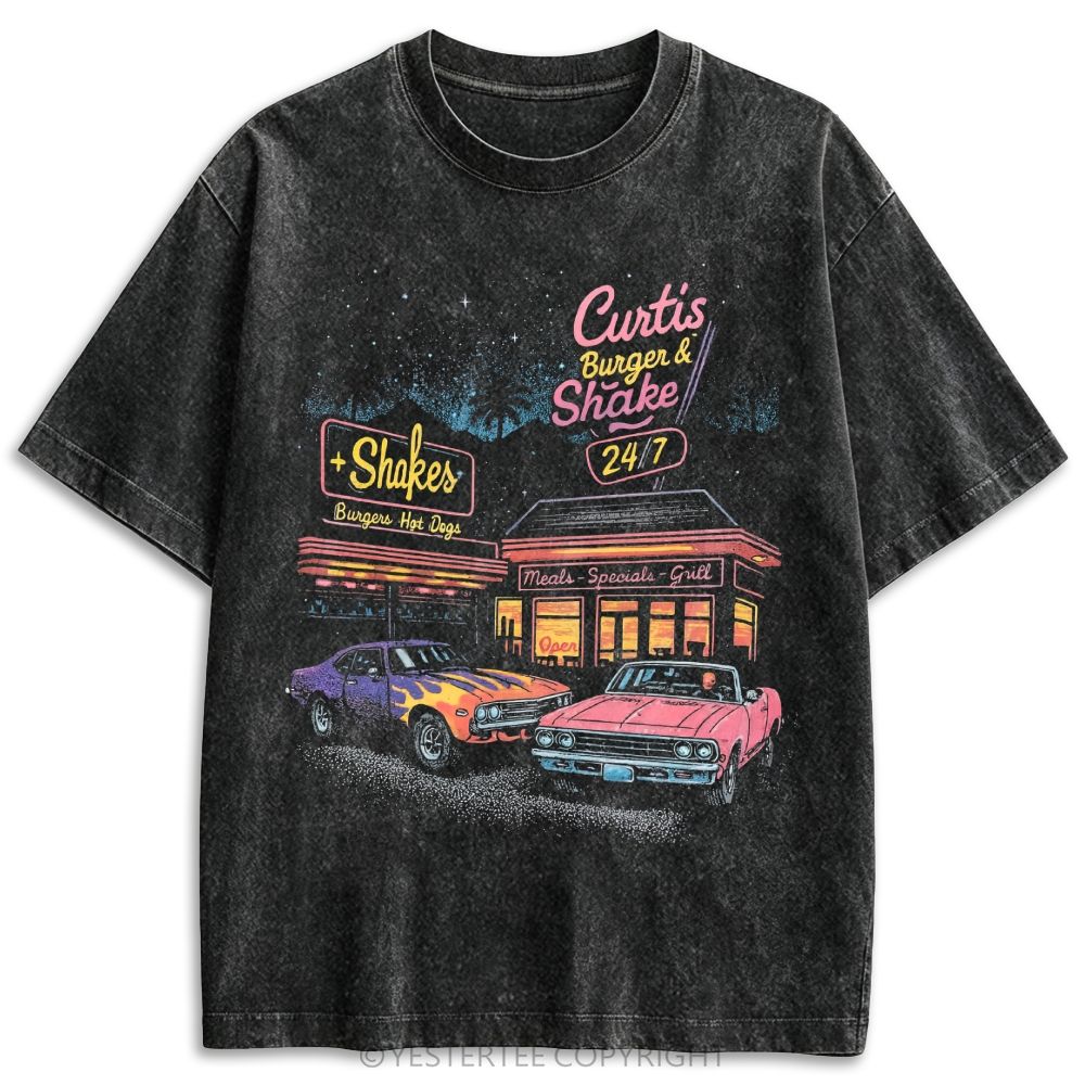 Livin That Hockey Mom Life Color Block Player Silhouette Retro Washed T-shirt