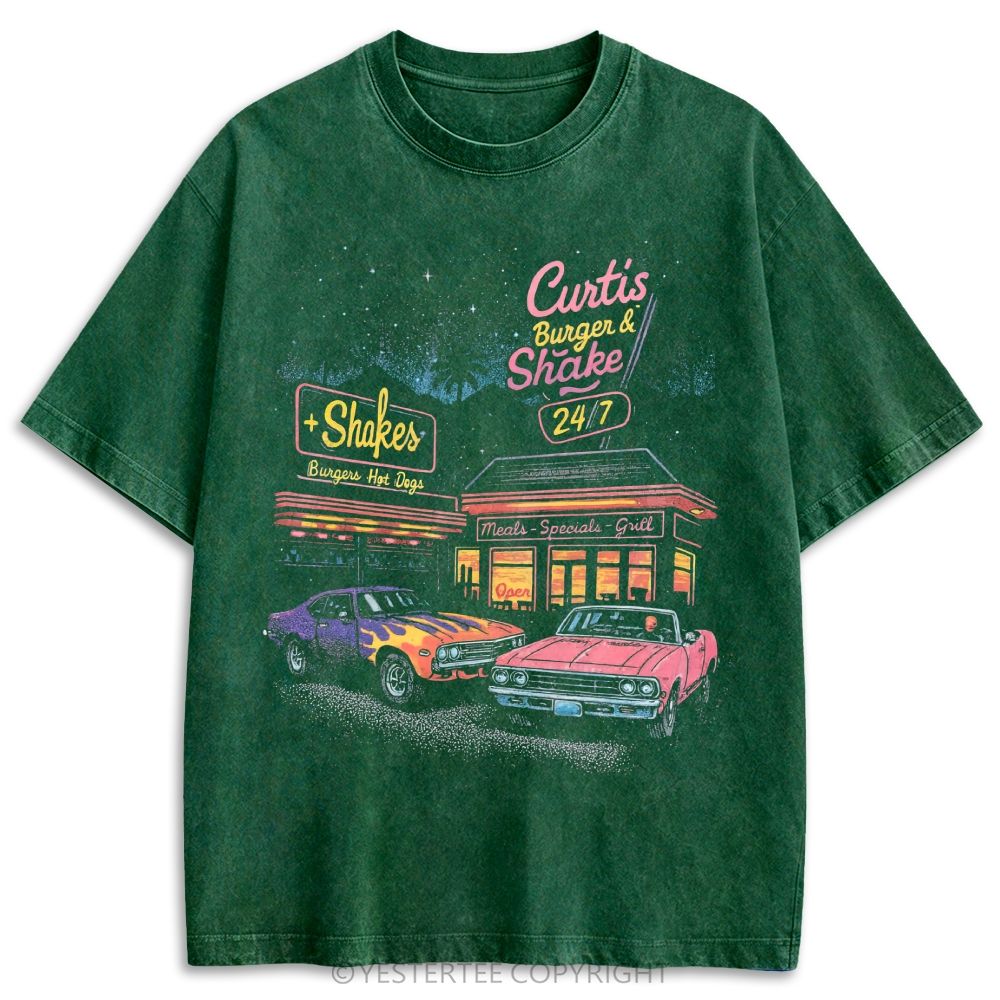 Livin That Hockey Mom Life Color Block Player Silhouette Retro Washed T-shirt
