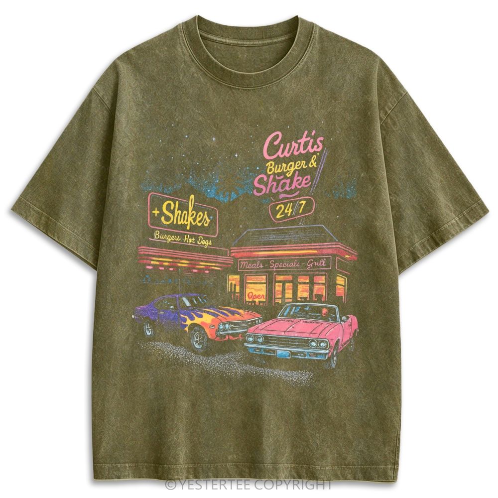 Livin That Hockey Mom Life Color Block Player Silhouette Retro Washed T-shirt