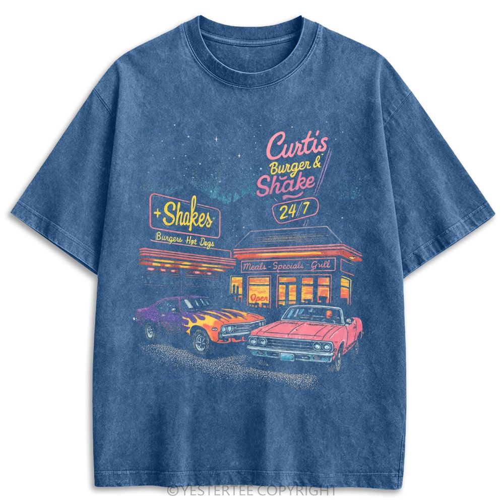 Livin That Hockey Mom Life Color Block Player Silhouette Retro Washed T-shirt