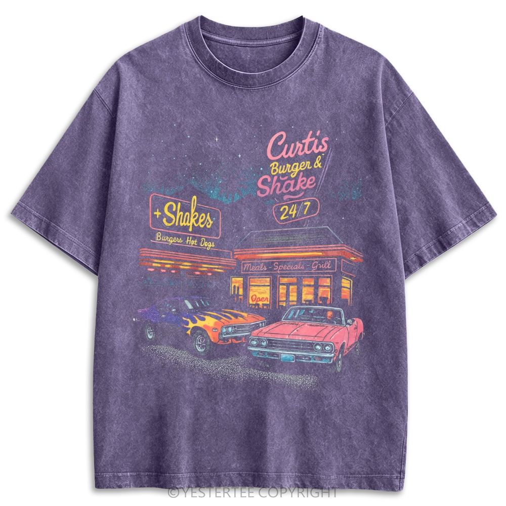 Livin That Hockey Mom Life Color Block Player Silhouette Retro Washed T-shirt
